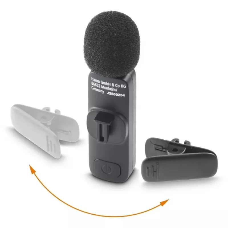 Hama Smart Wireless musta langaton lavalier-mikrofoni
