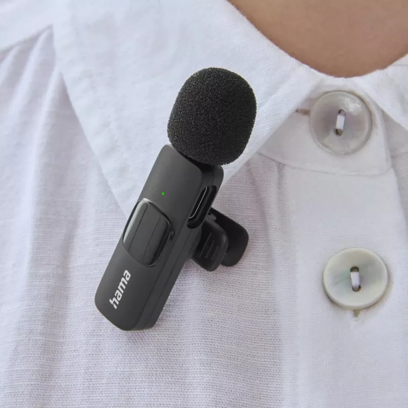 Hama Smart Wireless musta langaton lavalier-mikrofoni