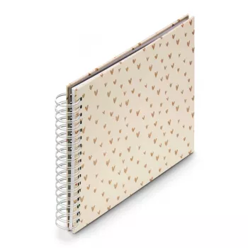 Hama Lovely spiraalivalokuva-albumi, 28x24 cm, 50 valkoista sivua, beige (00007701)