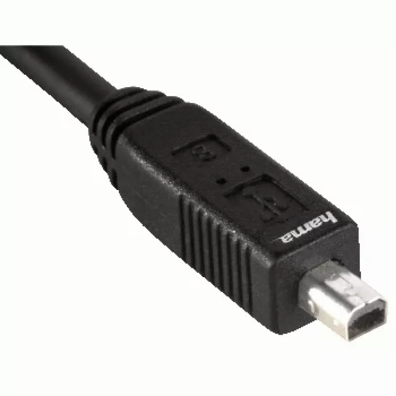Hama USB 2.0 -kaapeli USB-A-uros - Mini-USB-B-uros (B4), 1,8 m USB-kaapeli USB A Mini-USB B musta