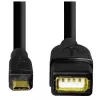 Hama USB 2.0 -adapterikaapeli USB-kaapeli 0,15 m USB A Micro-USB B musta