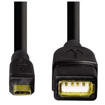 Hama USB 2.0 -adapterikaapeli USB-kaapeli 0,15 m USB A Micro-USB B musta