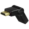 Hama kompakti adapteri HDMI-uros - HDMI-naaras, kääntyvä, musta