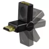 Hama kompakti adapteri HDMI-uros - HDMI-naaras, kääntyvä, musta