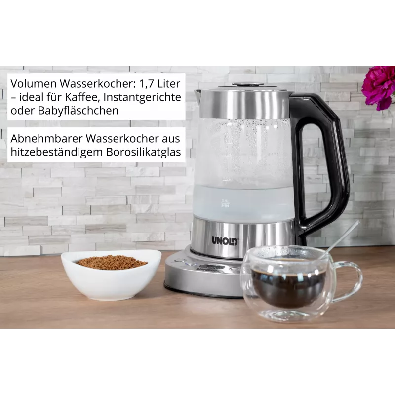 Unold 18215 Samowar Selin sähköinen vedenkeitin 1,7 L 1800 W ruostumaton teräs