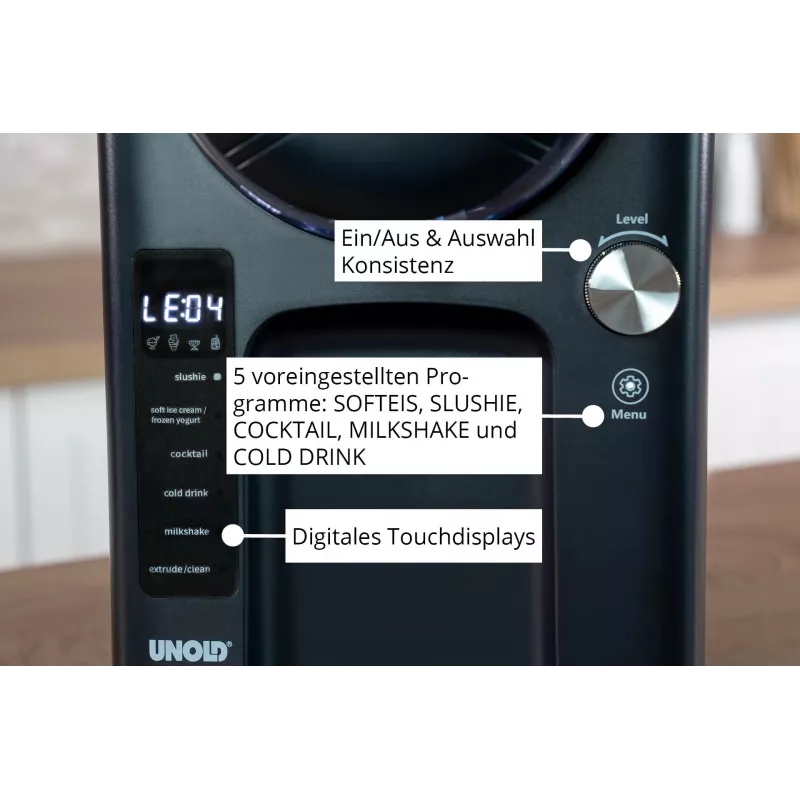Unold 48956 Sofie 2in1 slush- ja pehmytjäätelökone, musta