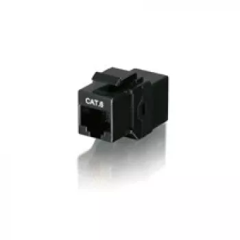 Equip Cat.6 suojaamaton Keystone inline -liitin, musta, kulta, 15 mm, 33 mm, 20 mm, 75 g