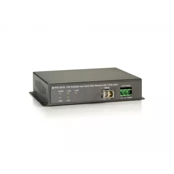 LevelOne PoE over Hybrid -kaapelivastaanotin, 1 PoE-lähtö, verkkovastaanotin, 2000 m, 100 Mbit/s, full duplex, half duplex, 1000 merkintää, 14880 pps