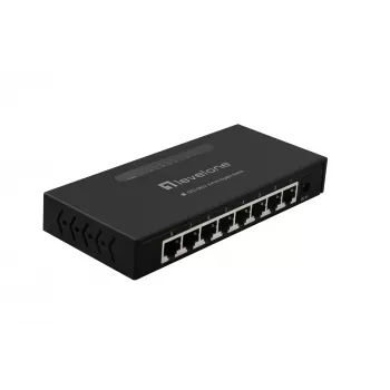 LevelOne 8-porttinen Gigabit-kytkin, hallitsematon, Gigabit Ethernet (10/100/1000), seinäasennus mahdollinen
