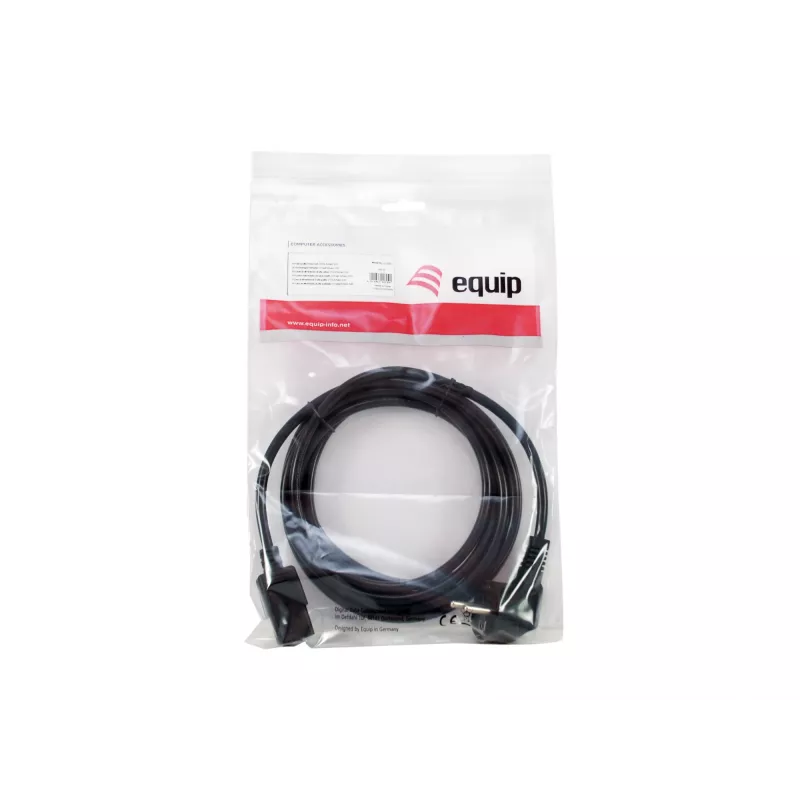 Equip korkealaatuinen virtakaapeli, C13 – Schuko, 3,0 m, 3 m, IEC C13, CEE7/7, H05VV-F3G, 250 V, 10 A