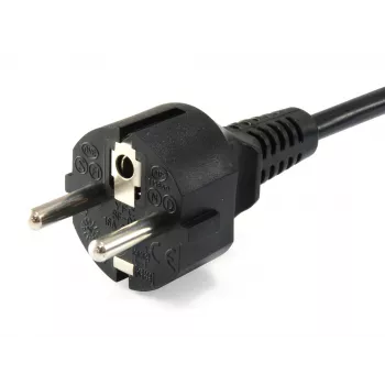 Equip korkealaatuinen virtakaapeli, C5 – Schuko, 1,8 m, 1,8 m, CEE 7/7, IEC C5, H05VV-F3G, 250 V, 2,5 A