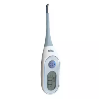 Braun PRT2000 digitaalinen kuumemittari kontaktimittaus sininen, valkoinen käsivarsi
