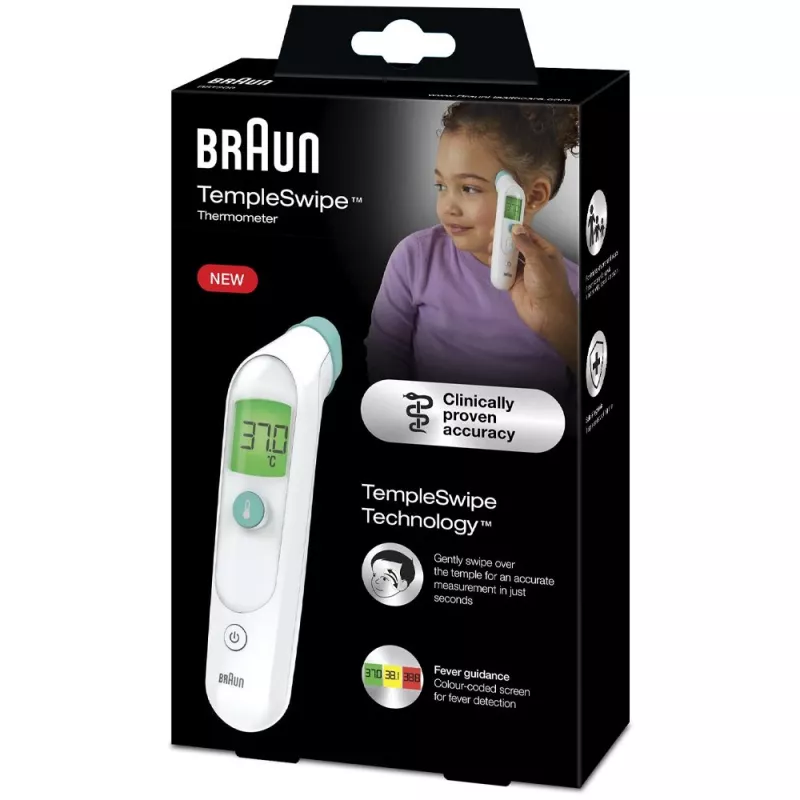 Braun BST200WE etämittauslämpömittari valkoinen otsa painikkeet
