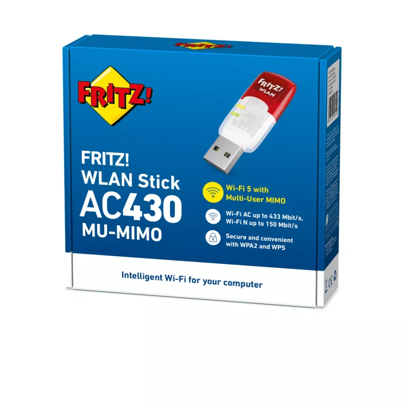 WLAN-tikku AC 430 Edition MU-MIMO International, langaton, USB, WLAN, Wi-Fi 5 (802.11ac), 583 Mbit/s, läpinäkyvä