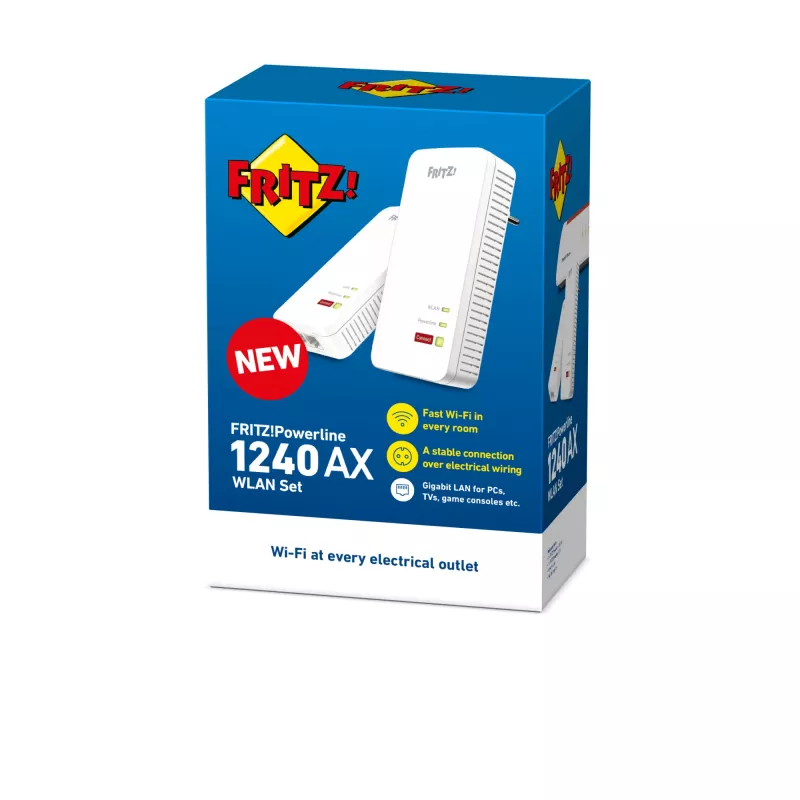 Powerline 1240 AX WLAN Set 1200 Mbit/s Ethernet LAN Wi-Fi valkoinen 2 kpl