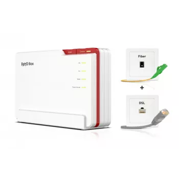 Box FRITZ! 5690 Pro International WLAN-reititin 2,5 Gigabit Ethernet Tri-Band (2,4 GHz / 5 GHz / 6 GHz) valkoinen