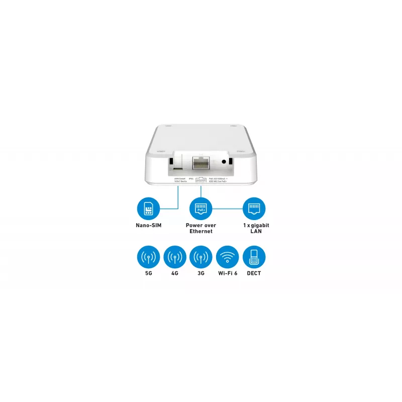 Box FRITZ! 6860 5G Edition International WLAN-reititin Gigabit Ethernet Dual-Band (2,4 GHz / 5 GHz)