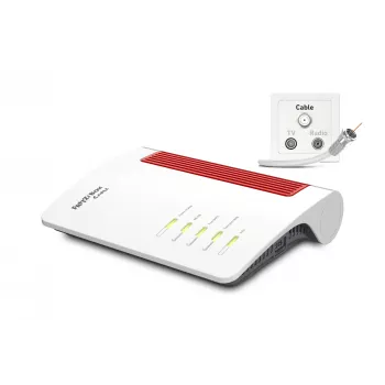 FRITZ!Box 6670 Cable Edition International WLAN-reititin 2,5 Gigabit Ethernet Dualband (2,4 GHz / 5 GHz) punainen, valkoinen