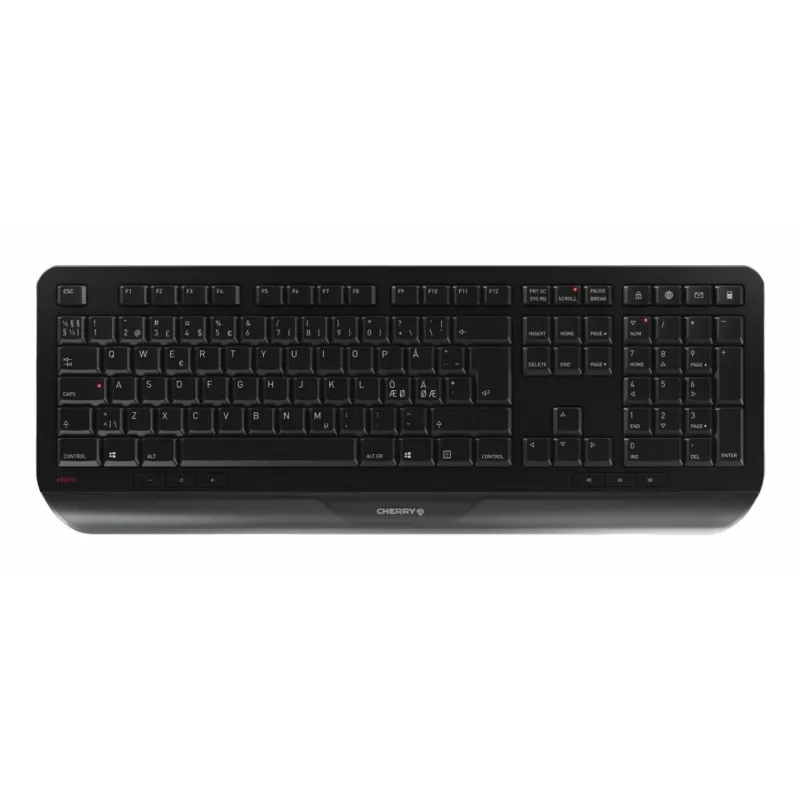 CHERRY GENTIX DESKTOP, Full-size (100%), langaton, RF Wireless, QWERTY, musta, hiiri mukana