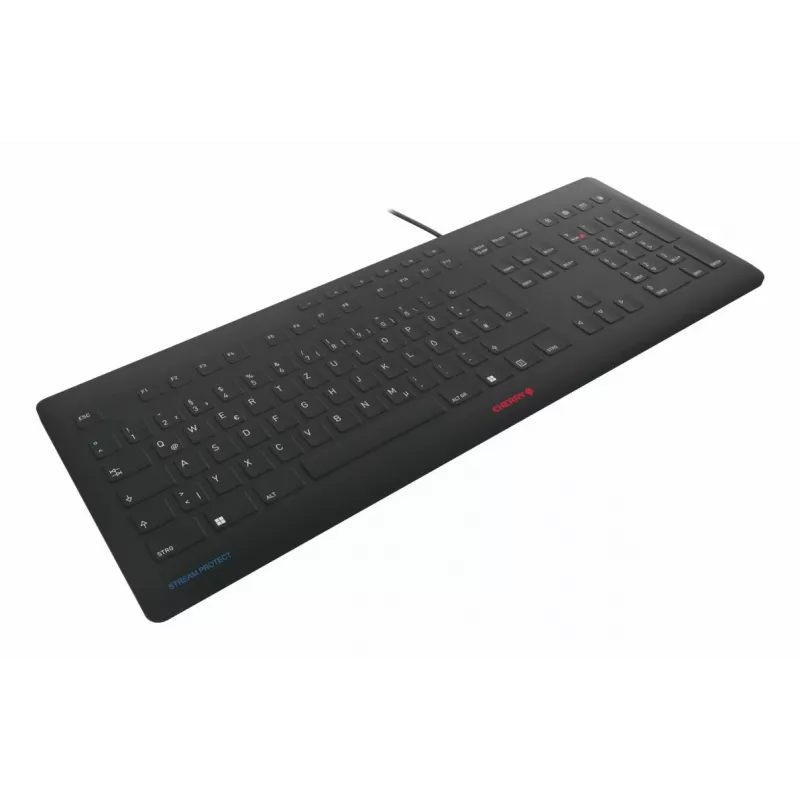 Contour Design STREAM PROTECT, Full-size (100%), johdollinen, USB, saksinostin-kytkimet, QWERTY, musta