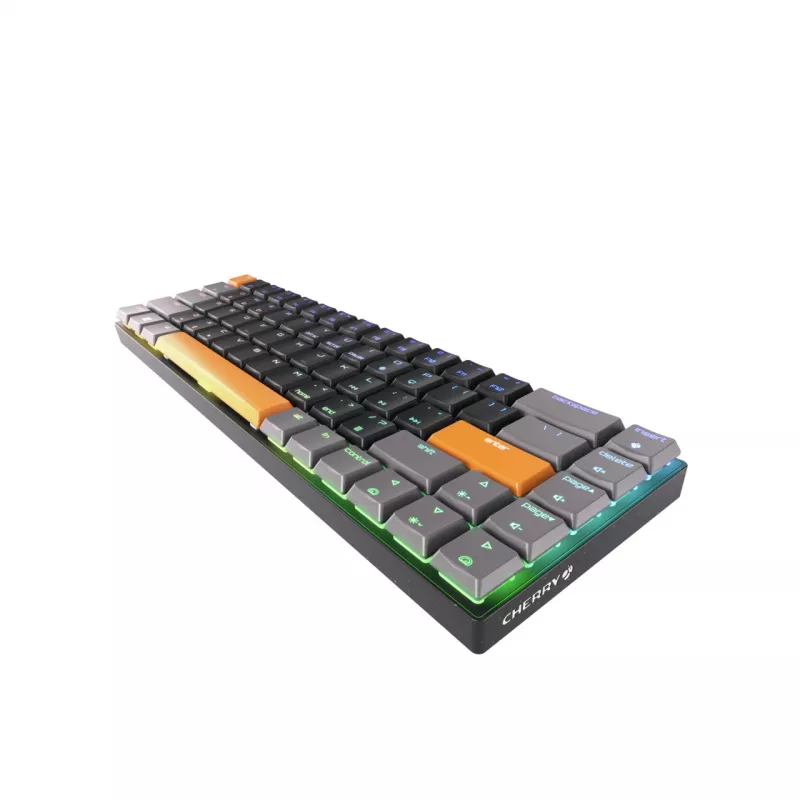 CHERRY MX-LP 2.1 Compact Wireless -näppäimistö, pelikäyttöön, RF-langaton + Bluetooth, QWERTY US English, musta