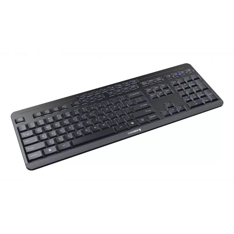 CHERRY Stream Desktop Ultimate -näppäimistö ja hiiri, koti-/toimistokäyttöön, USB + RF-langaton + Bluetooth, QWERTY, englanti, musta