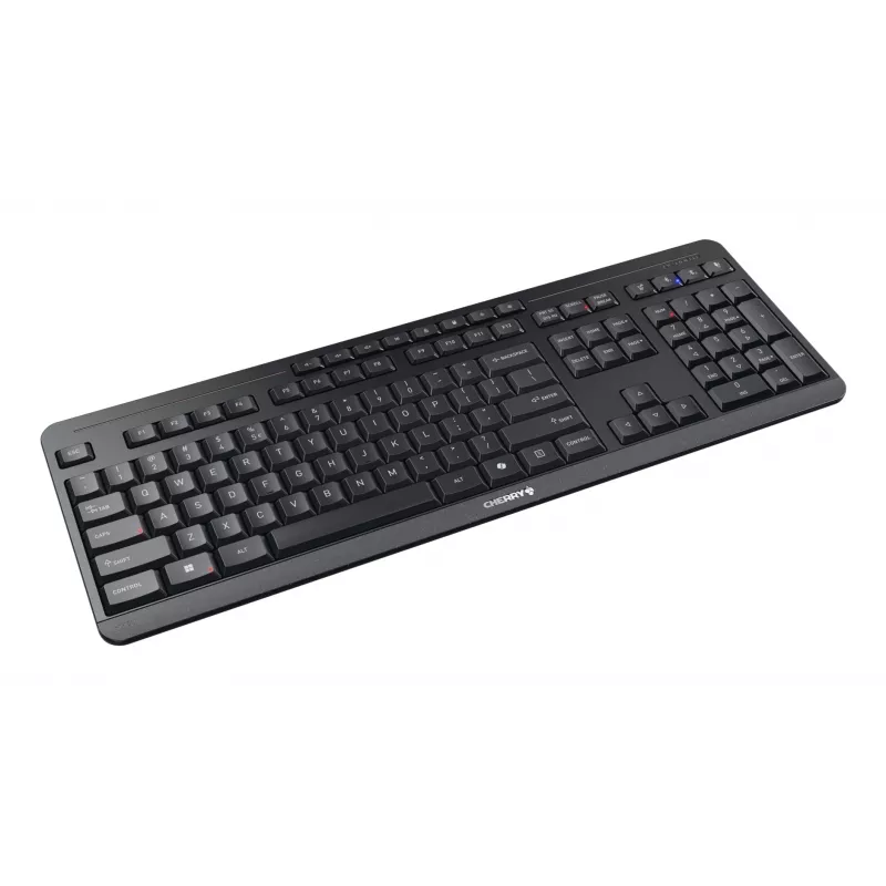 CHERRY Stream Desktop Ultimate -näppäimistö ja hiiri, koti-/toimistokäyttöön, USB + RF-langaton + Bluetooth, QWERTY, englanti, musta