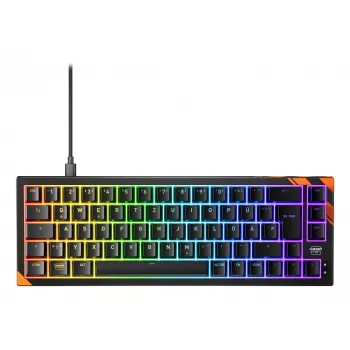 Mekaaninen pelinäppäimistö Cherry K5 Pro TMR Compact – 65 % asettelu, QWERTZ, RGB-valaistus, USB-kaapeli, 2 m kaapeli, musta/oranssi