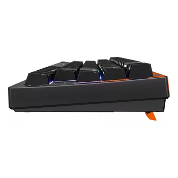 Mekaaninen pelinäppäimistö Cherry K5 Pro TMR Compact – 65 % asettelu, QWERTZ, RGB-valaistus, USB-kaapeli, 2 m kaapeli, musta/oranssi