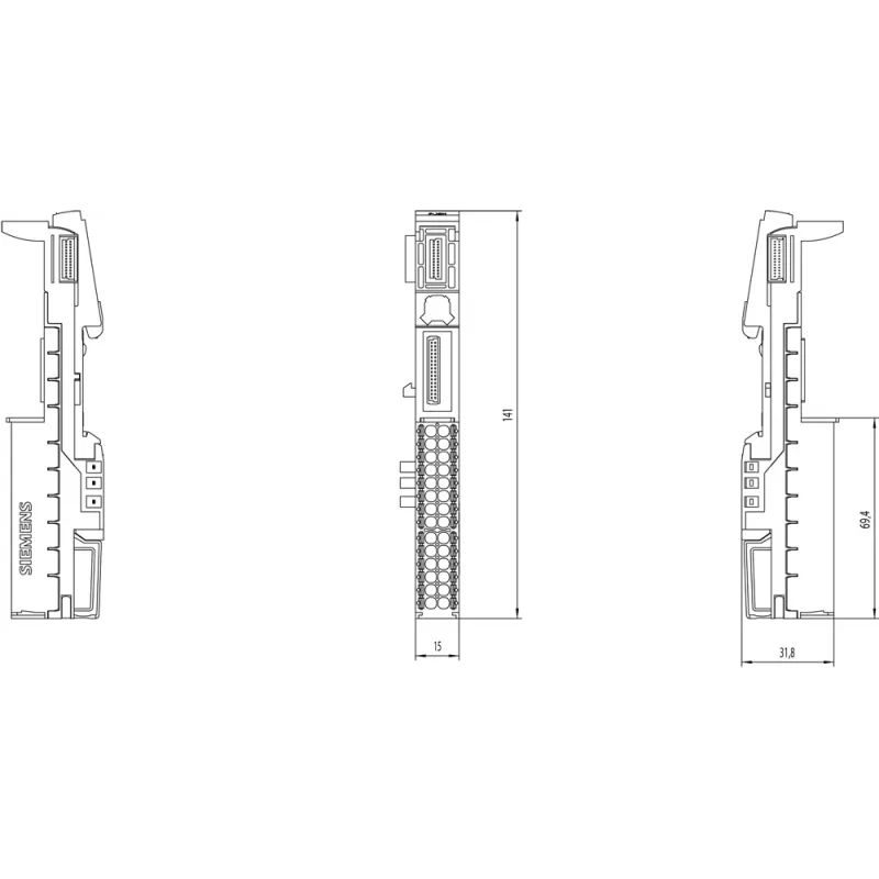 Siemens 6ES7193-6BP40-0DA1 sähköliittimet