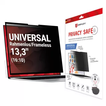 Displex PRIVACY SAFE irrotettava 2-suuntainen katsekulmasuoja 13,3 tuuman kannettaville (16:10)