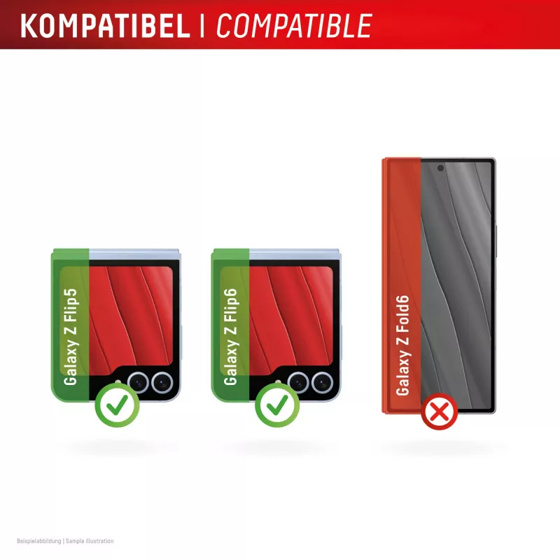 Displex Smart Glass näytönsuoja Samsung Galaxy Z Flip5/Z Flip6 -puhelimille (02024)