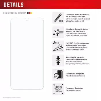 Displex näytönsuoja (10H) Samsung Galaxy A16 -puhelimeen, Eco-asennuskehys, naarmuuntumaton