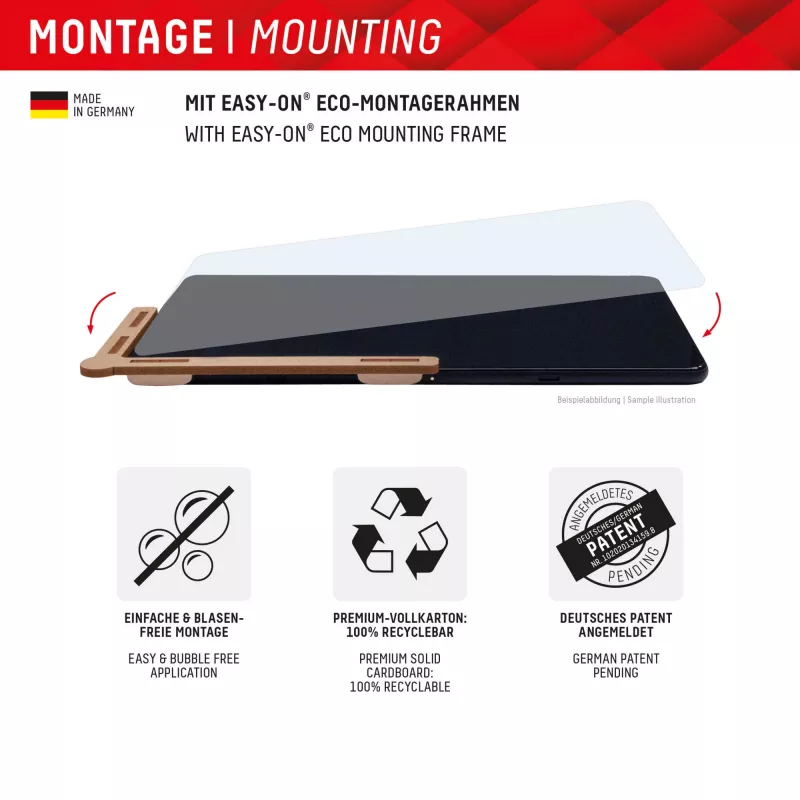 Displex Tablet Glass (9H) Samsung Galaxy Tab S10+ -tabletille, Eco-asennuskehys, särkymätön