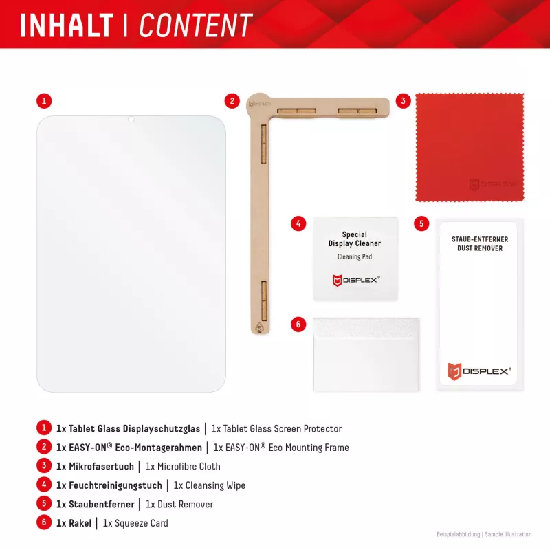 Displex Tablet Glass (9H) Samsung Galaxy Tab S10+ -tabletille, Eco-asennuskehys, särkymätön