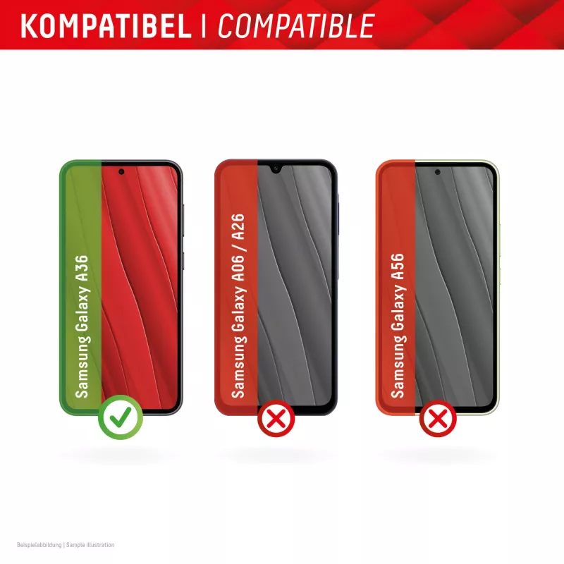 Displex Smart Glass (9H) Samsung Galaxy A36 -puhelimeen, asennustarrat, särkymätön
