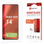 Displex Smart Glass (9H) Xiaomi Redmi Note 14 -puhelimeen, asennustarrat, särkymätön