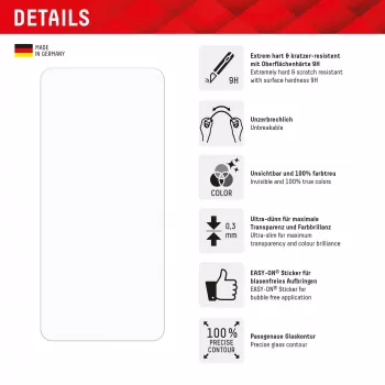 Displex Smart Glass (9H) Xiaomi Redmi Note 14 -puhelimeen, asennustarrat, särkymätön