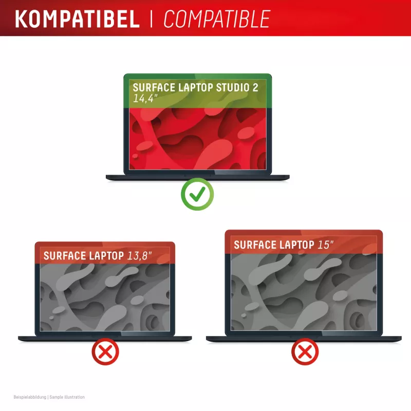 Displex PRIVACY SAFE magneettinen 2-suuntainen katsekulmasuoja Surface Laptop Studio 2 14,4 tuumaa