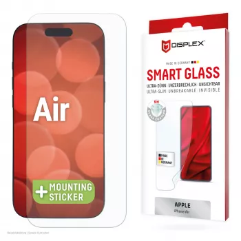 Displex Smart Glass (9H) Apple iPhone Air -puhelimeen, asennustarrat, särkymätön