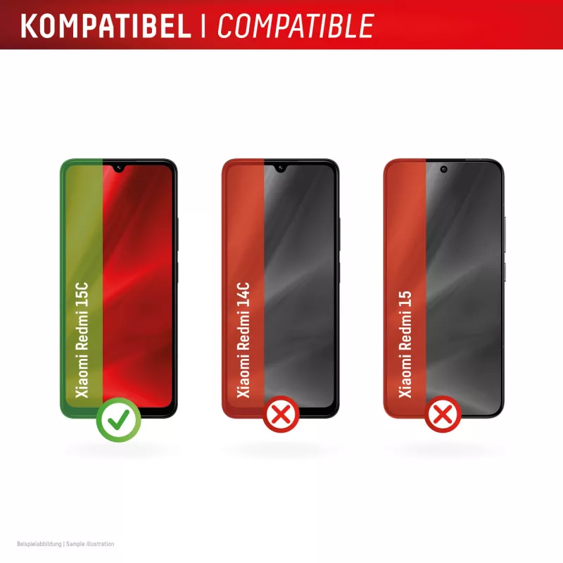 e.v.i. DISPLEX Smart Glass Xiaomi Redmi 15C -puhelimeen — panssarilasi, malli 02198