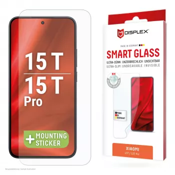 e.v.i. karkaistu Smart Glass -näytönsuojakalvo Xiaomi 15T / 15T Pro:lle (9H), asennustarra, läpinäkyvä