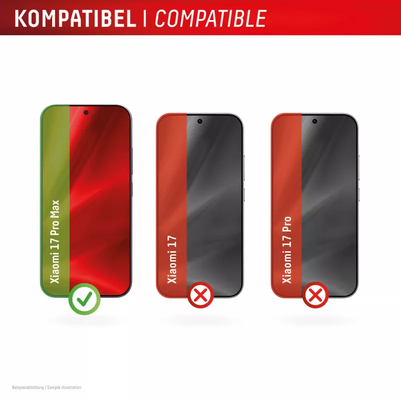 e.v.i. karkaistu Smart Glass -näytönsuojakalvo Xiaomi 17 Pro Max:lle (9H), asennustarra, läpinäkyvä, 1 kpl