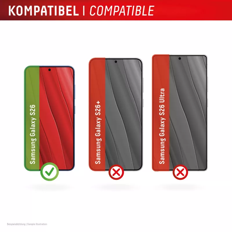 Displex-näytönsuojakalvo + kotelo Samsung S26:lle, naarmuuntumaton