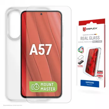 Displex-näytönsuojakalvo + kotelo Samsung A57:lle, naarmuuntumaton