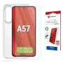 Displex-näytönsuojakalvo + kotelo Samsung A57:lle, naarmuuntumaton