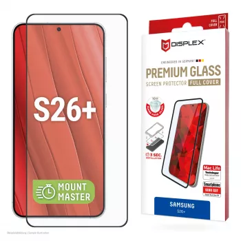 Displex Premium -näytönsuojakalvo (täysi peitto, 10H) Samsung S26+:lle, täysi peitto