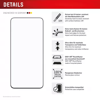 Displex Premium -näytönsuojakalvo (täysi peitto, 10H) Samsung A57:lle, täysi peitto