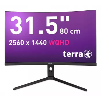 TERRA 3285W -tietokonenäyttö, 80 cm (31,5 tuumaa), 2560 x 1440 pikseliä, Wide Quad HD, LCD, musta