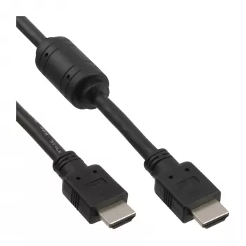 InLine HDMI-kaapeli High Speed pistoke + ferriitti musta 1,8 m, 1,8 m, HDMI Type-A (Standard), HDMI Type-A (Standard), musta